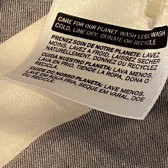 levi womans blouse stripe button Front Blue White - Picture 7 of 11